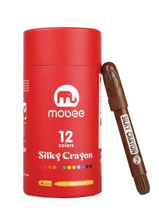 Восковые карандаши для рисования Крайоны (crayons) Mobee 12 цв...
