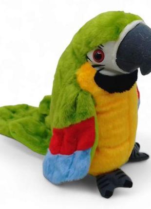 Мʼяка іграшка "Папуга-повторюшка" (зелений)