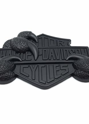 Эмблема Harley Davidson (металл, чёрный, матовый)
