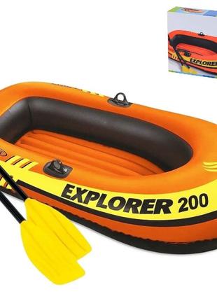 Intex лодка EXPLORER 58331 весла, насос, 185х94х41см, одномест...