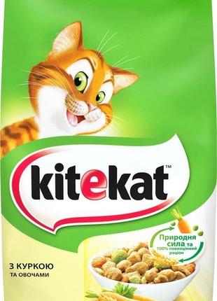 Сухой корм Kitekat для котов с курицей и овощами 1.8 кг