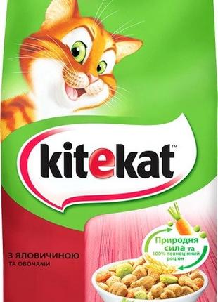 Сухой корм Kitekat для котов с говядиной и овощами 12 кг
