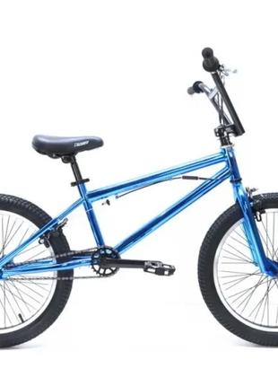 Трюковый велосипед Crosser BMX 20" Blue стальной до 110кг цвет...