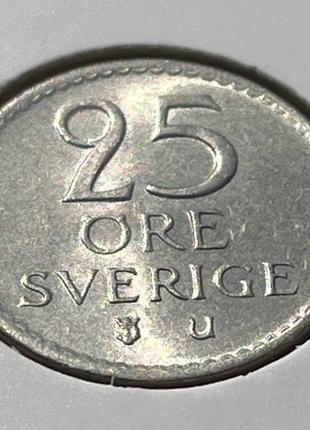 Монета Швеція 25 ере, 1971 року