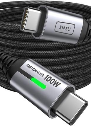 Зарядный кабель INIU DI -D5CC USB C - USB C, кабель быстрой за...