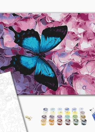 Картина по номерам "Бабочка на цветах", "BS21627", 40x50 см