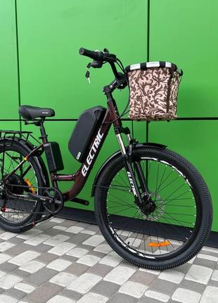 Электровелосипед Cubic-Bike ELECTRIC 26" Бордовый 1000ватт 18А...