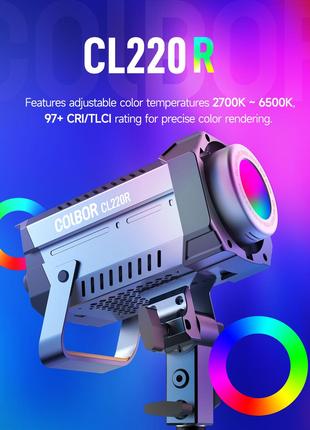 Светодиодный студийный видеосвет COB SYNCO COLBOR CL220R RGB (...