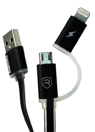 Combo 2-in-1 кабель Lightning/micro USB, 1м black Aurora Combo...