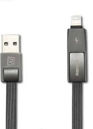 MicroUSB кабель 2-in-1 Combo Strive black 1 м Remax 302901