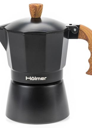 Гейзерная кофеварка Holmer Natural CF-0150-BW 3 чашки 150 мл