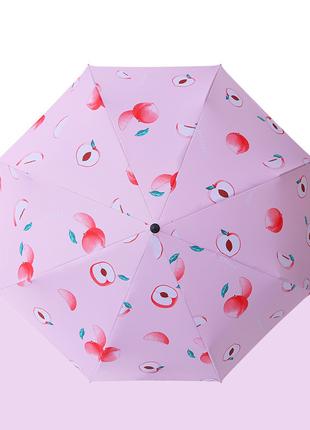 Зонт складной автомат Персик 9455 98 см розовый