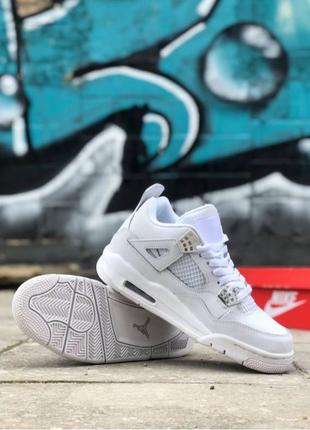 (БЕЗ ПРЕДОПЛАТЫ) Nike Air Jordan 4 Retro White/Black Cat найк джо