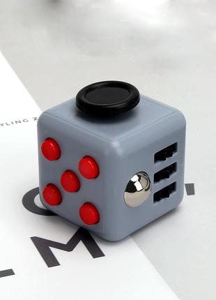 Кубик антистресс Fidget Cube 14121 3.5х3.5х4 см серый с красны...