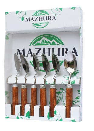 Набор чайных ложек Mazhura Wood Walnut MZ-505660 6 шт