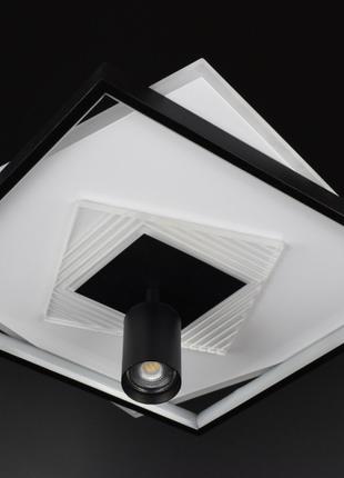 Люстра потолочная LED с пультом 26565 Черный 10х46х46 см.
