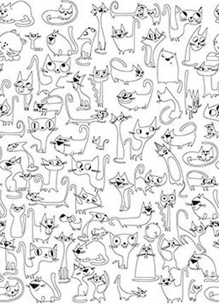 Обои-раскраски Веселые Коты 60*200 C-200001