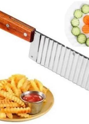 Нож для волнистой нарезки картошки фри и овощей Frico RU-018 3...