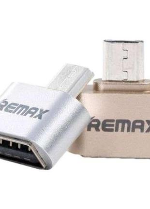 Переходник RA-OTG USB(F) to microUSB(M) Silver Remax 340901