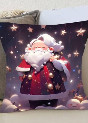 Подушка 3D новорічна До Нового Року з Дідом Морозом 3167_D 153...