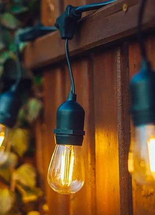 Светодиодная гирлянда уличная с ретро лампами 15 LED SK Edison...
