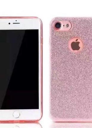 Силиконовый чехол Glitter для iPhone 7 розовый Remax 700203