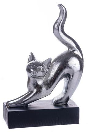 Фигурка декоративная Lefard Кошка 192-074 серебристая
