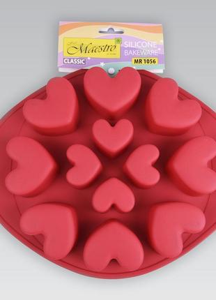 Форма для выпечки кексов Maestro Сердца MR-1056 28,5х23,5х3,5 см