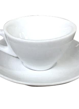 Чашка с блюдцем SNT 50503-00 100 мл белая