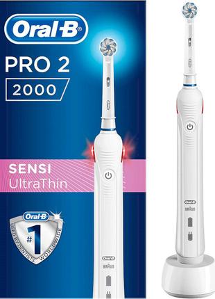 Электрическая зубная щетка Oral-B Pro 2 2000 Sensi UltraThin 8...