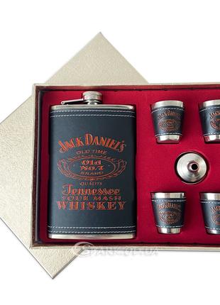 Подарунковий Набір з флягою Jack Daniels 10 оz, чорний