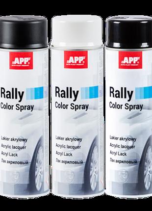 APP Rally Color Spray краска акриловая в аэрозоли чорная матов...