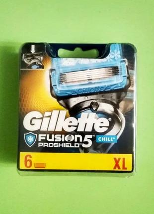 Сменные кассеты Gillette Fusion ProShield 5. Chill Оригинал