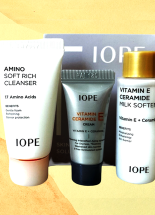 IOPE Skin Barrier Solution 3 kit Увлажняющий антиэйдж набор с кер