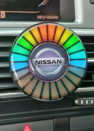 Ароматизатор в авто с еквалайзером Nissan, светодиодная подсве...
