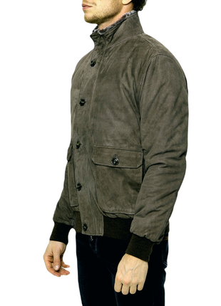 M-2XL Куртка мужская Vera Pelle, Пог-59 см, замша 100%, короткая
