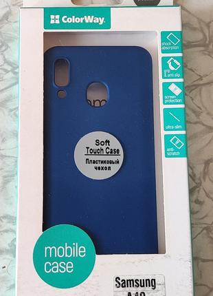 Чохол Colorway samsung galaxy a40 soft touch blue