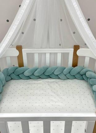 Огородження на дитяче ліжко ТМ Piccolino , розмір M, велюр, ко...