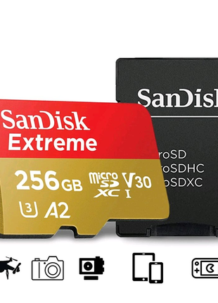 Карта пам'яті для дрона, камери SanDisc Extreme Pro 256 GB