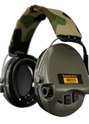 Активні навушники для стрільби Sordin Supreme Pro-X (olive)