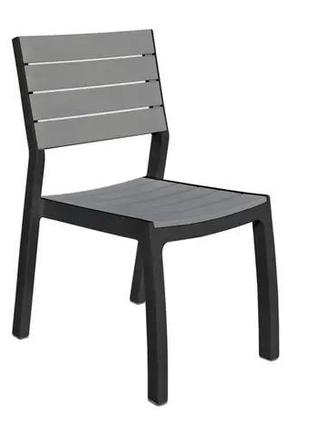 Садовий стілець Keter Harmony 255247 графіт/сірий пластиковий ...