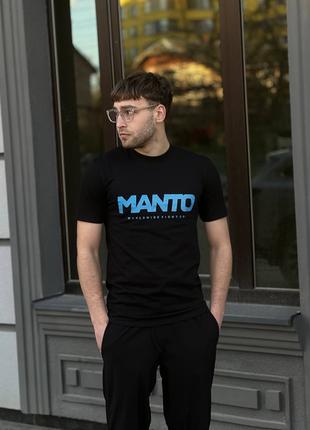 Чоловіча чорна футболка Manto
