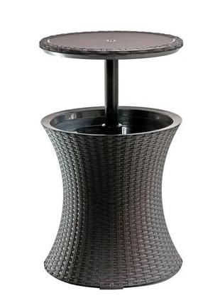 Стіл - бар пластиковий Keter Cool Bar Rattan 230902 коричневий