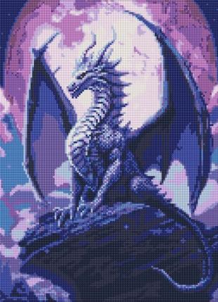 Набір з алмазною мозаїкою "Величний дракон" з АВ стразами 40х50см