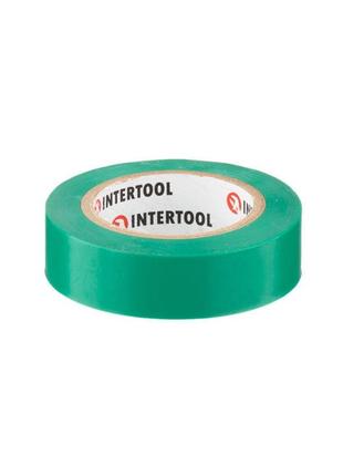 Стрічка ізоляційна Intertool — 20 м x 17 x 0,15 мм зелена 10 шт.