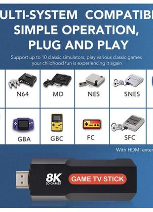 Видеоигра с двойным беспроводным контроллером game TV stick