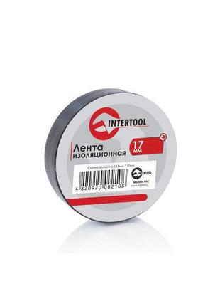 Стрічка ізоляційна Intertool — 25 м чорна 17 x 0,15 мм 10 шт.