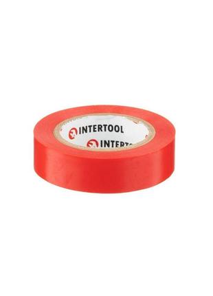Стрічка ізоляційна Intertool — 10 м x 17 x 0,15 мм червона 10 шт.