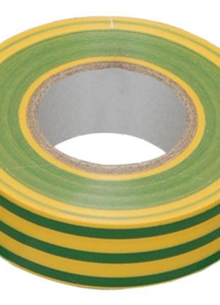 Лента изоляционная Apro - 20 м x 17 x 0,14 мм желто-зеленая 10...
