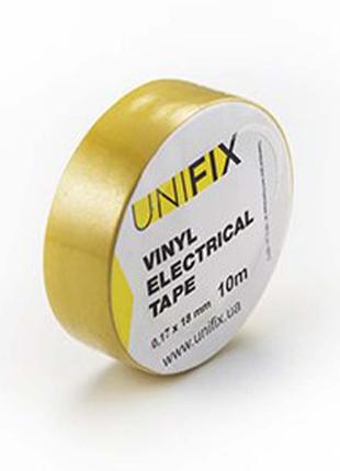 Стрічка ізоляційна Unifix — 18 x 0,17 мм x 20 м жовта 10 шт.